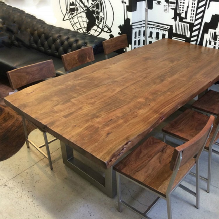 复古家具 铁艺实木餐桌 